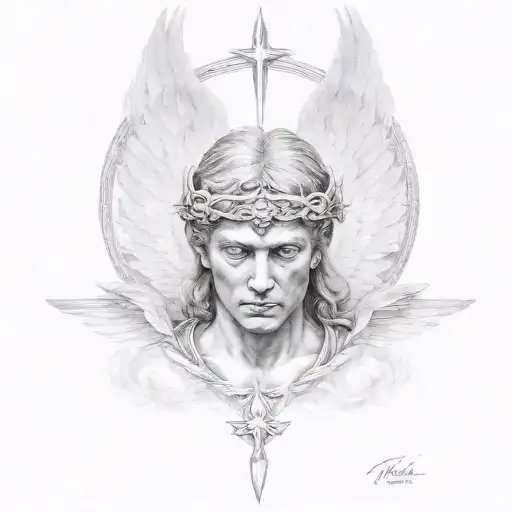 archangel Raphael tattoo design idea