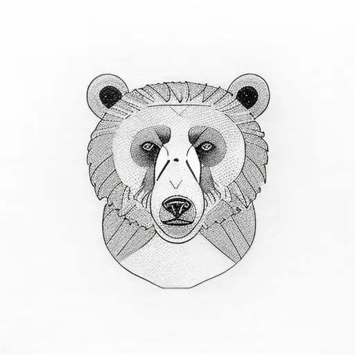 a bear chest tattoo piece tattoo design idea