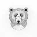 a bear chest tattoo piece tattoo design idea