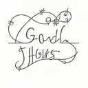 Inspirational quote 'God is greater than highs and lows' with a heartbeat line design tattoo design idea