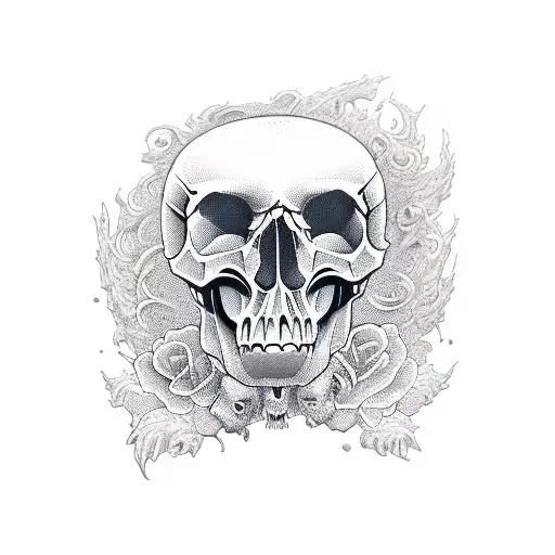 Skull tattoo design idea