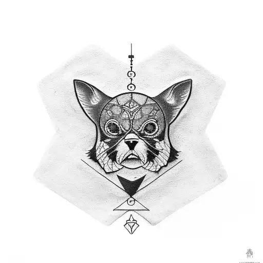omamori de perrito tattoo design idea
