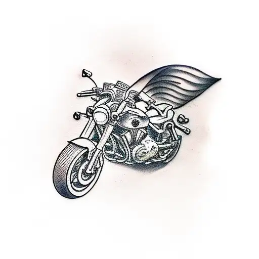 motorbike tattoo design idea
