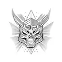 ski mask tattoo design idea