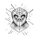 ski mask tattoo design idea