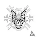 ski mask tattoo design idea