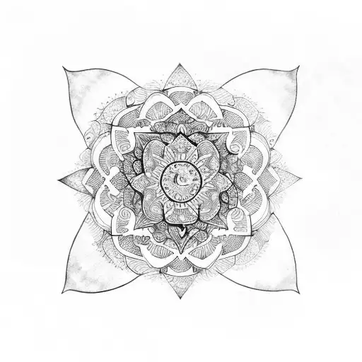 Mandala mind heart soul and pain  tattoo design idea