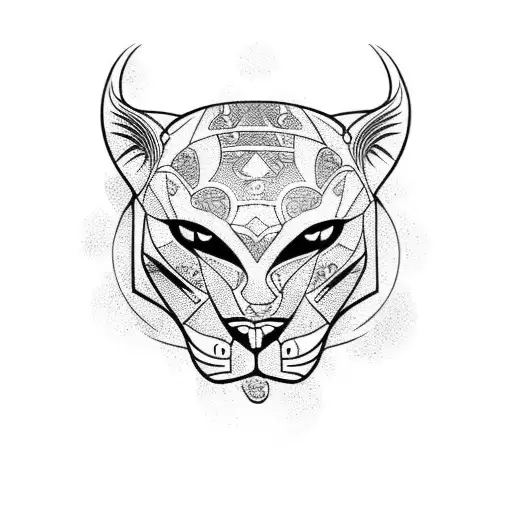 panther tattoo design idea