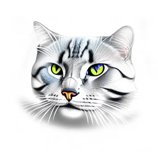 samurai cat tattoo design idea