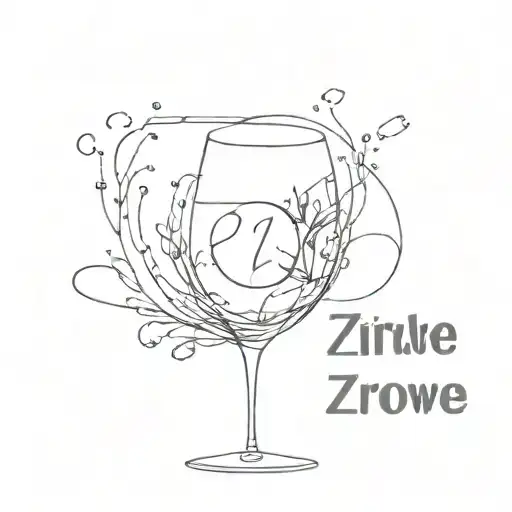 glass of champagne with the word zdrowie and the date July 10, 2024 tattoo design idea