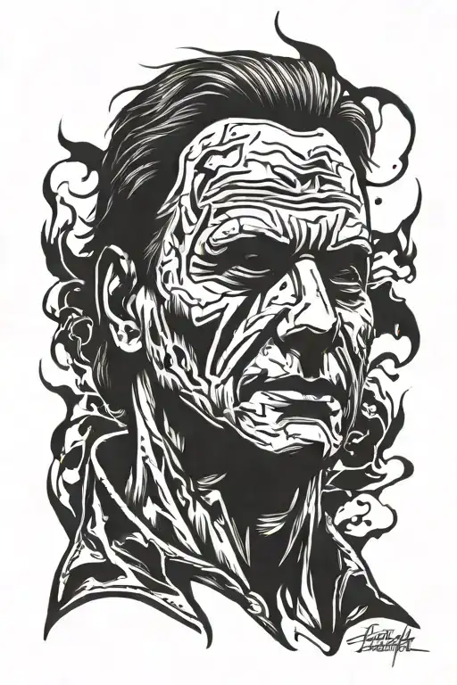 serial killer (Michael myers) tattoo design idea