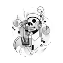 techno music lover tattoo design idea