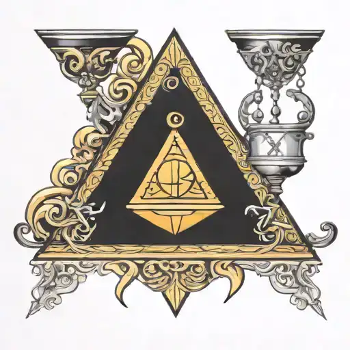 Libra pyramid tattoo design idea
