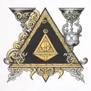 Libra pyramid tattoo design idea