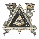 Libra pyramid tattoo design idea