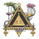 Libra pyramid tattoo design idea