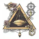 Libra pyramid tattoo design idea