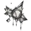 broken mirror tattoo design idea