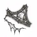 broken mirror tattoo design idea