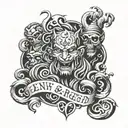 Pride, Envy, Anger, Greed, Gluttony, Lust tattoo design idea