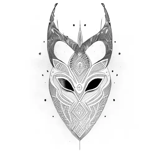 african mask  tattoo design idea