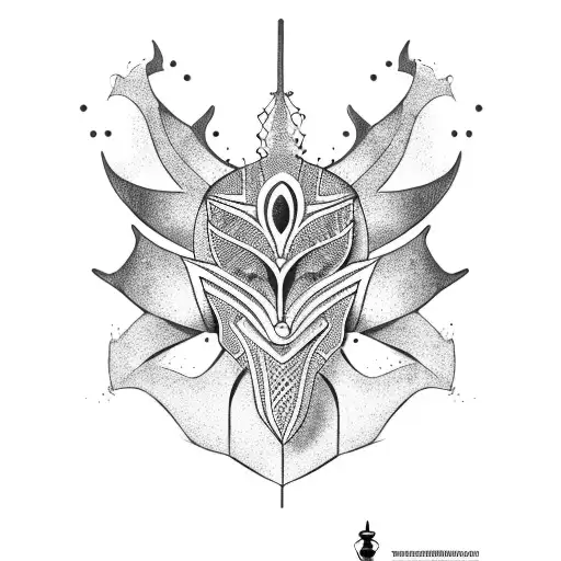 african mask  tattoo design idea