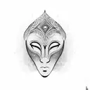 african mask  tattoo design idea