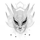 african mask  tattoo design idea