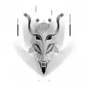 african mask  tattoo design idea