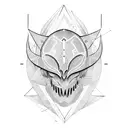 african mask  tattoo design idea