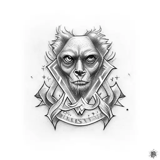 the word "Always" in Harry Potter style  tattoo design idea