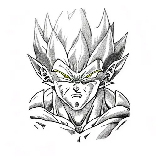 Majin Vegeta tattoo design idea