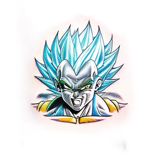 Majin Vegeta Realista tattoo design idea