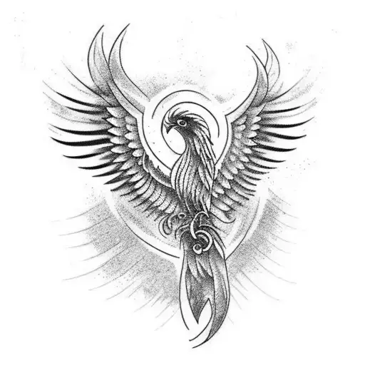 tribal phoenix rising tattoos