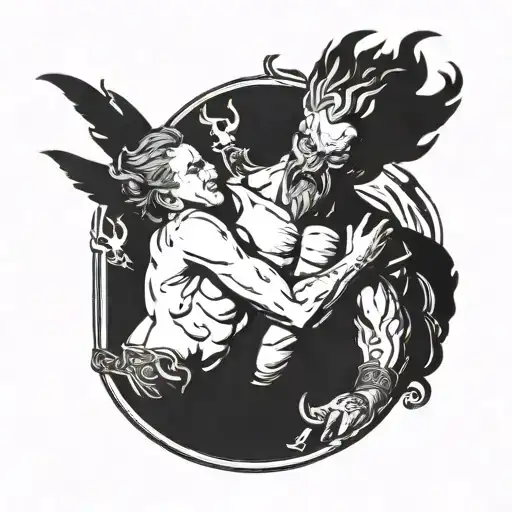 prometheus giving fire tattoo design idea