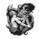 prometheus giving fire tattoo design idea