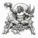 prometheus giving fire tattoo design idea
