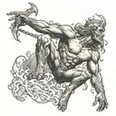 prometheus giving fire tattoo design idea