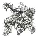 prometheus giving fire tattoo design idea