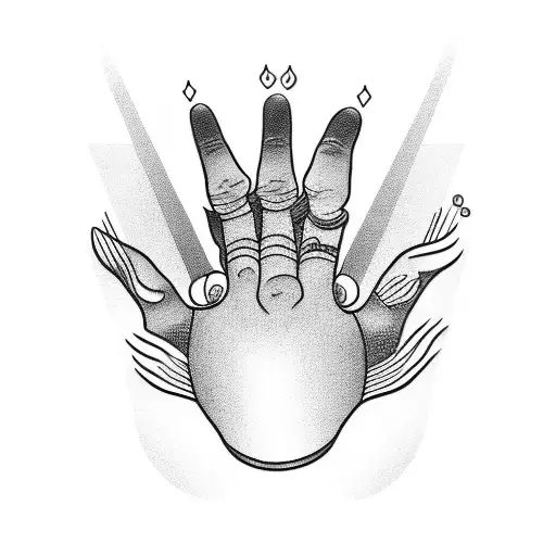 Hippy hand tattoo  tattoo design idea