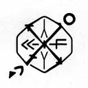 Matrix code inside a cave tattoo design idea