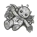 voodoo doll tattoo design idea