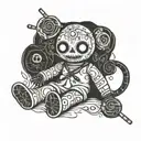 voodoo doll tattoo design idea