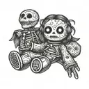 voodoo doll tattoo design idea