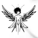 Evangelion angel Leliel tattoo design idea