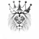 lion with crown with sons names incorporated. Jason and Bryce tattoo design idea