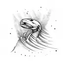 golfclubs, palm tree, ocean waves tattoo design idea