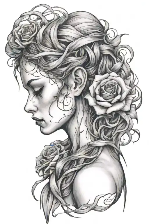 suicidal thoughts, anxiety, feeling alone tattoo design idea