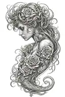 suicidal thoughts, anxiety, feeling alone tattoo design idea