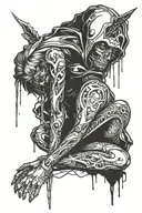 suicidal thoughts and anxiety and feeling alone tattoo design idea